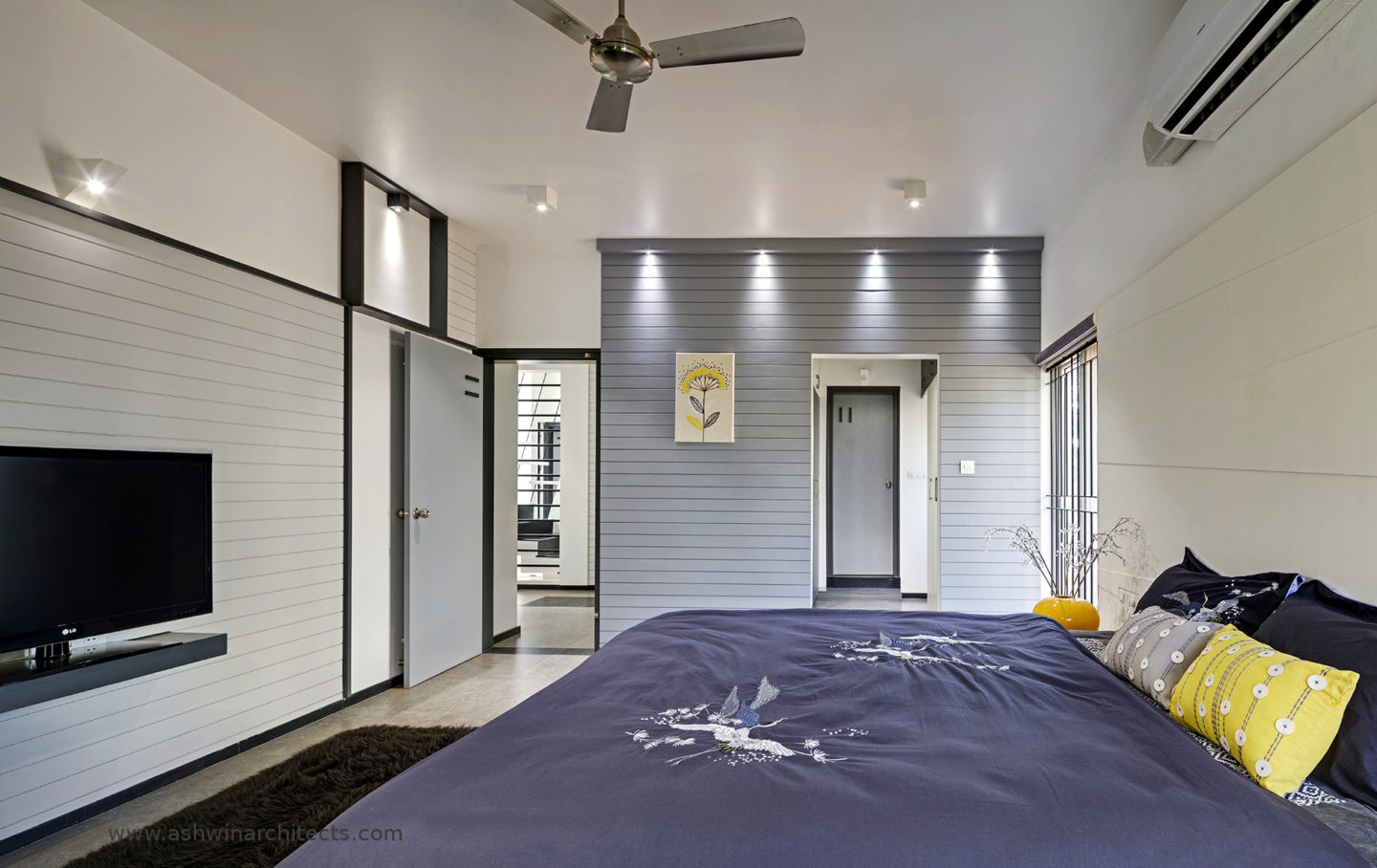 slokesh-60x40-plot-residence-natural-light-bedroom-interior-designs