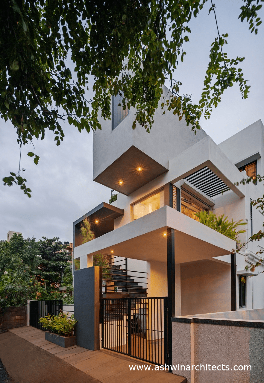 pawans-30-50-house-design-residential-architects-in-bangalore-evening-front-elevation